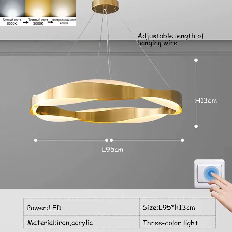 Modern Crystal Chandelier Living Room Ceiling Chandeliers Villa Loft Golden Lustre Lighting Home Decor Hanging Ceiling Lights