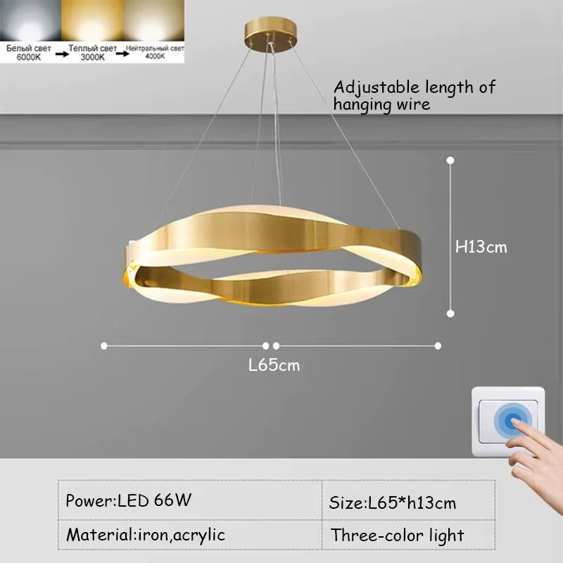 Modern Crystal Chandelier Living Room Ceiling Chandeliers Villa Loft Golden Lustre Lighting Home Decor Hanging Ceiling Lights