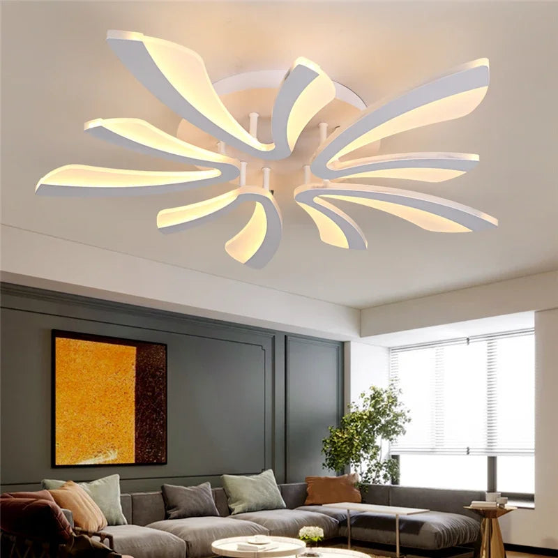 Modern Led Acrylic Ceiling Light Fixture Creative Design Led Chandelier Ceiling Lamps RC Dimming Indoor Lighting Plafon Lustres