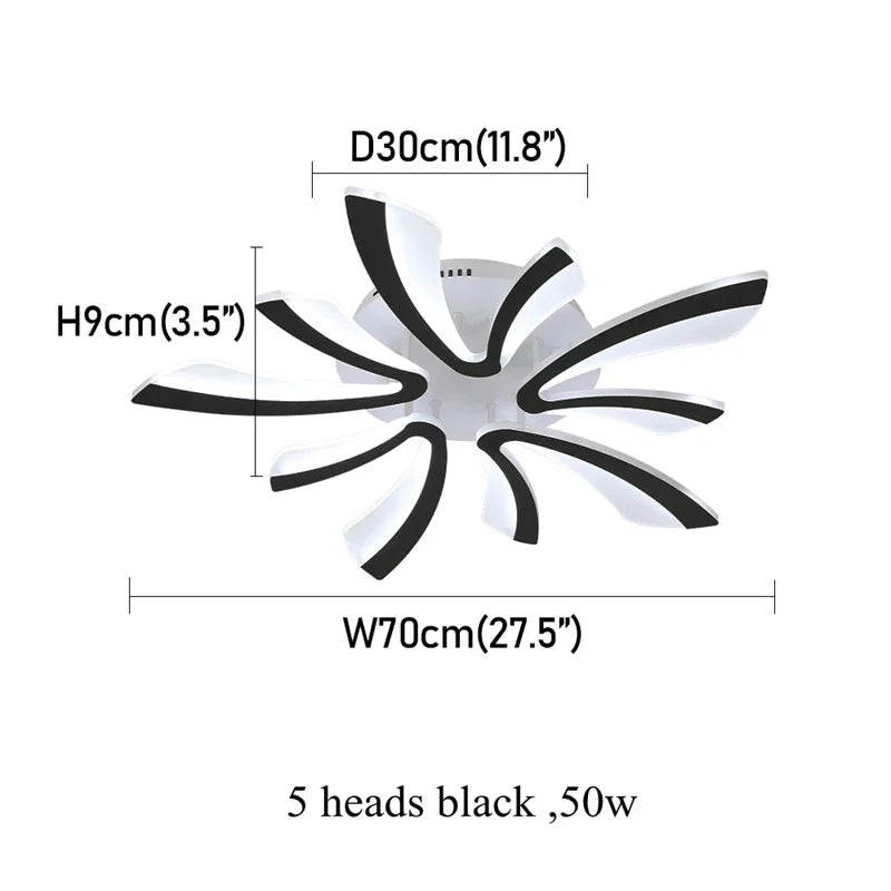 Modern Led Acrylic Ceiling Light Fixture Creative Design Led Chandelier Ceiling Lamps RC Dimming Indoor Lighting Plafon Lustres