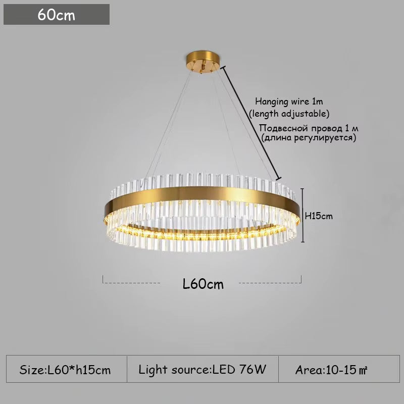 Modern Crystal Chandelier Living Room Ceiling Chandeliers Villa Loft Golden Lustre Lighting Home Decor Hanging Ceiling Lights