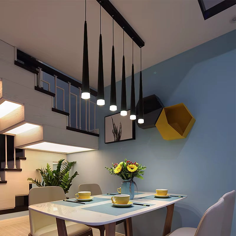 Stair Chandelier Simple Modern Atmosphere Duplex Apartment Building the Bedroom the Nordic Restaurant Loft Rotati Long Droplight
