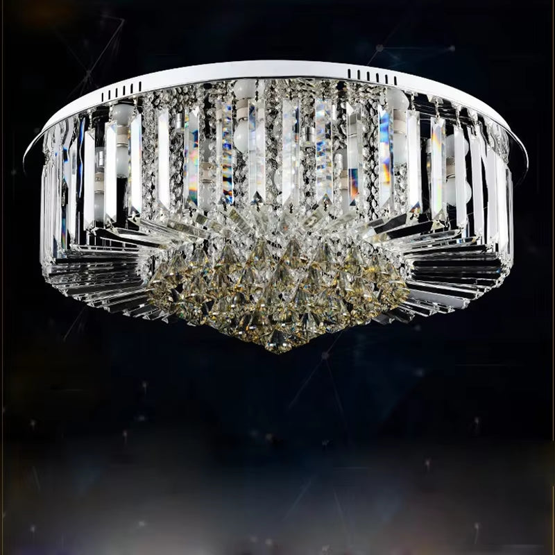 Round Desgin Led Ceiling Light E14 Crystal Ceiling Light Lustres De Cristal Abajur Lamparas De Techo for Bedroom Livingroom