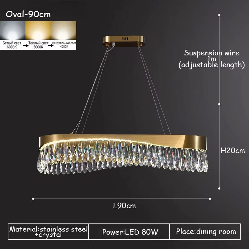 Modern Crystal Chandelier Living Room Ceiling Chandeliers Villa Loft Golden Lustre Lighting Home Decor Hanging Ceiling Lights