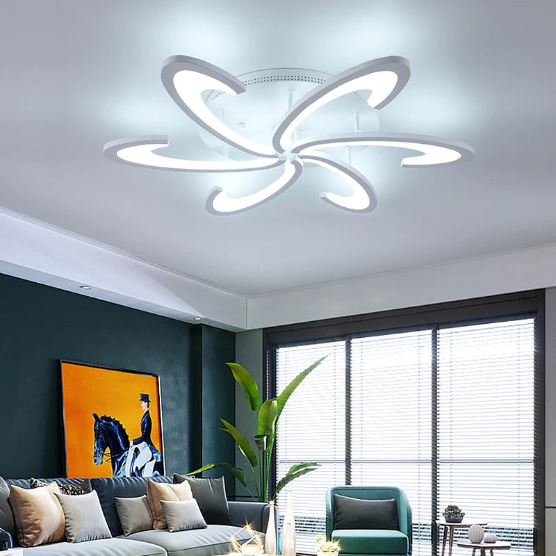Modern Led Acrylic Ceiling Light Fixture Creative Design Led Chandelier Ceiling Lamps RC Dimming Indoor Lighting Plafon Lustres