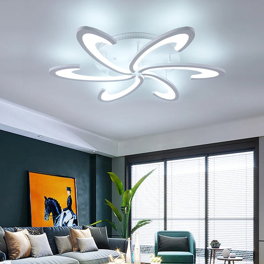 Modern Led Acrylic Ceiling Light Fixture Creative Design Led Chandelier Ceiling Lamps RC Dimming Indoor Lighting Plafon Lustres
