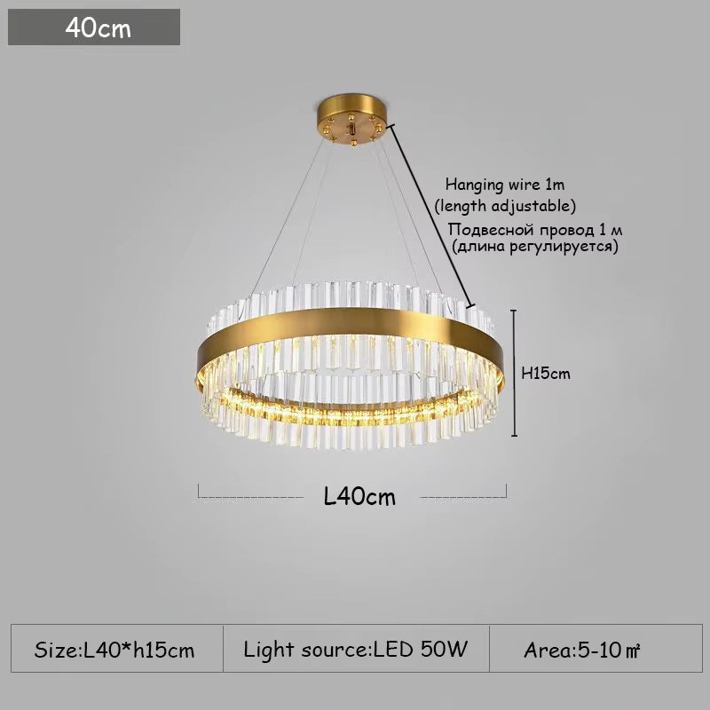 Modern Crystal Chandelier Living Room Ceiling Chandeliers Villa Loft Golden Lustre Lighting Home Decor Hanging Ceiling Lights