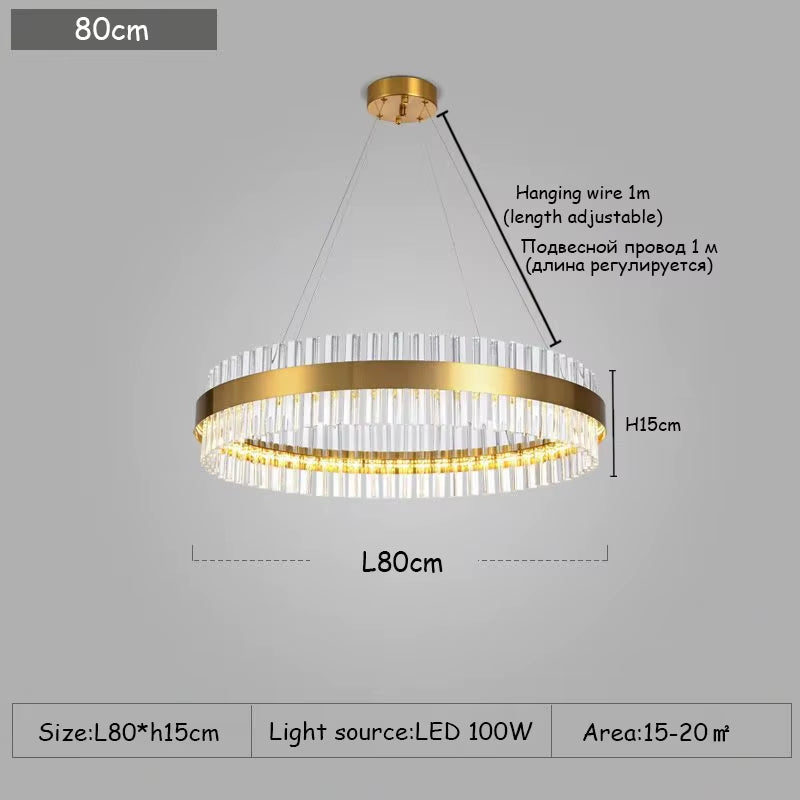 Modern Crystal Chandelier Living Room Ceiling Chandeliers Villa Loft Golden Lustre Lighting Home Decor Hanging Ceiling Lights