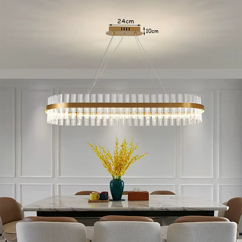 Modern Crystal Chandelier Living Room Ceiling Chandeliers Villa Loft Golden Lustre Lighting Home Decor Hanging Ceiling Lights